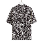 Tribal Aztec Geometric Pattern Print Rayon Hawaiian Shirt