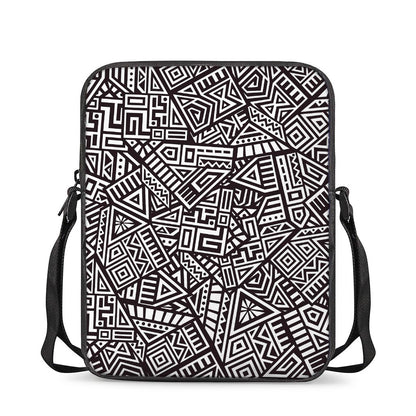 Tribal Aztec Geometric Pattern Print Rectangular Crossbody Bag