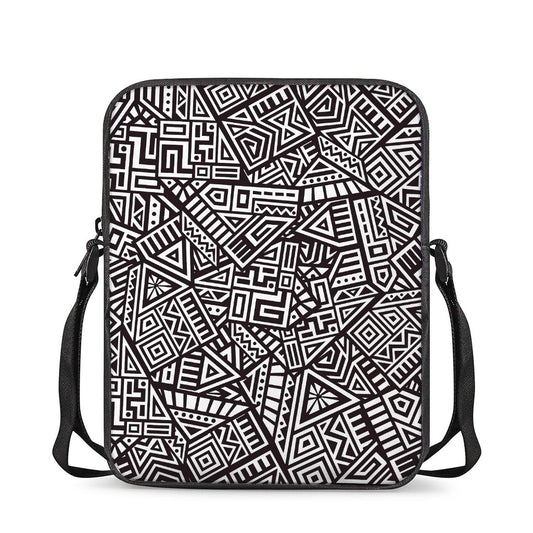 Tribal Aztec Geometric Pattern Print Rectangular Crossbody Bag
