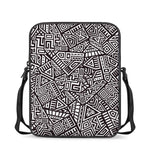 Tribal Aztec Geometric Pattern Print Rectangular Crossbody Bag
