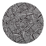 Tribal Aztec Geometric Pattern Print Round Blanket