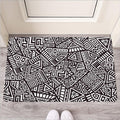 Tribal Aztec Geometric Pattern Print Rubber Doormat