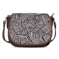 Tribal Aztec Geometric Pattern Print Saddle Bag