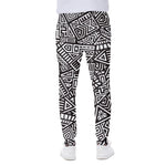 Tribal Aztec Geometric Pattern Print Scuba Joggers