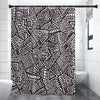 Tribal Aztec Geometric Pattern Print Shower Curtain