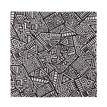 Tribal Aztec Geometric Pattern Print Silk Bandana