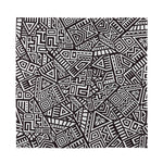 Tribal Aztec Geometric Pattern Print Silk Bandana