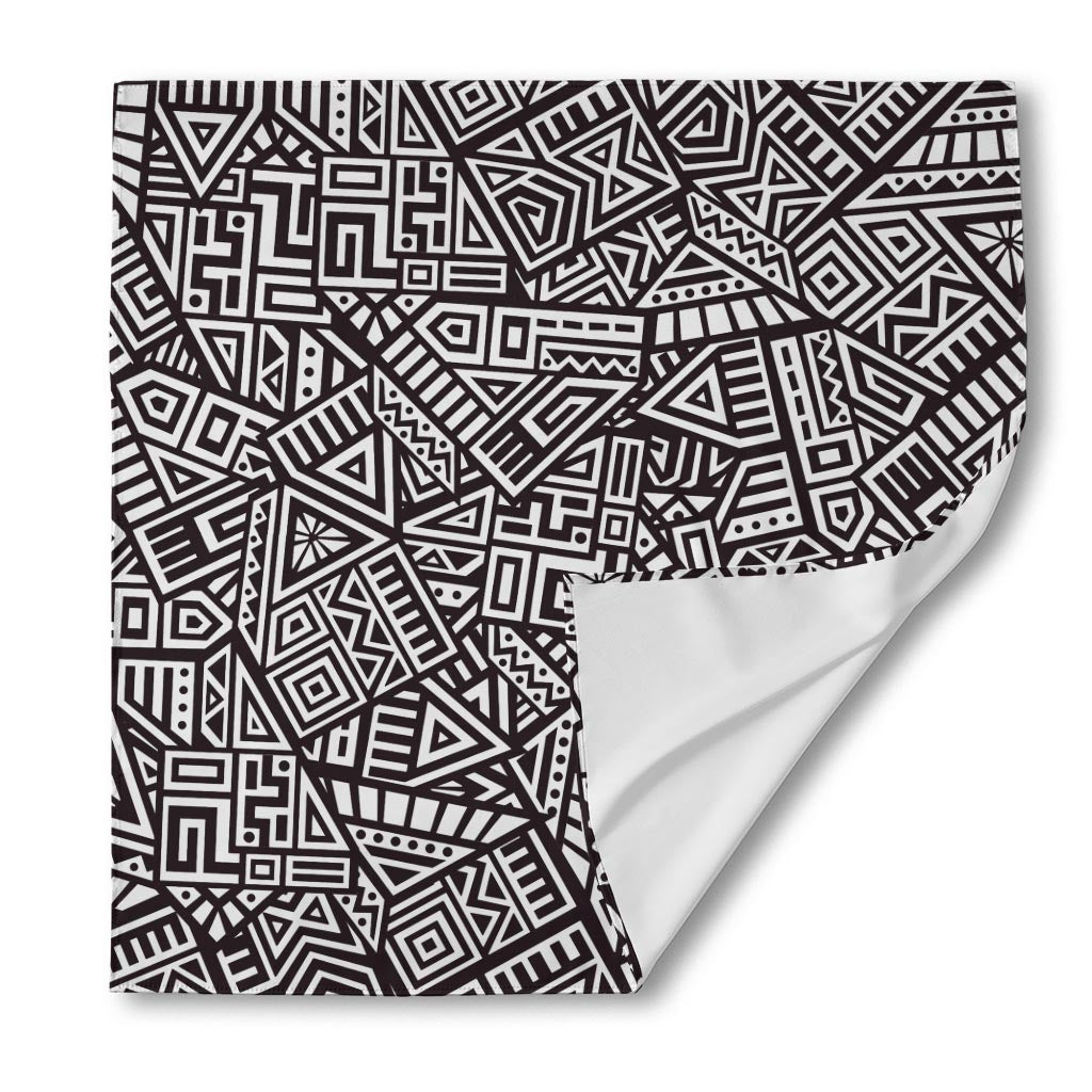 Tribal Aztec Geometric Pattern Print Silk Bandana