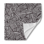 Tribal Aztec Geometric Pattern Print Silk Bandana