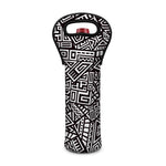 Tribal Aztec Geometric Pattern Print Single Neoprene Wine Tote