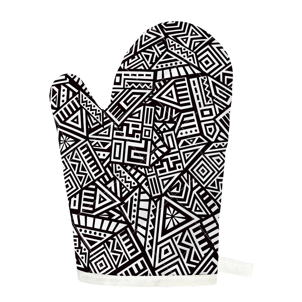 Tribal Aztec Geometric Pattern Print Single Oven Mitt