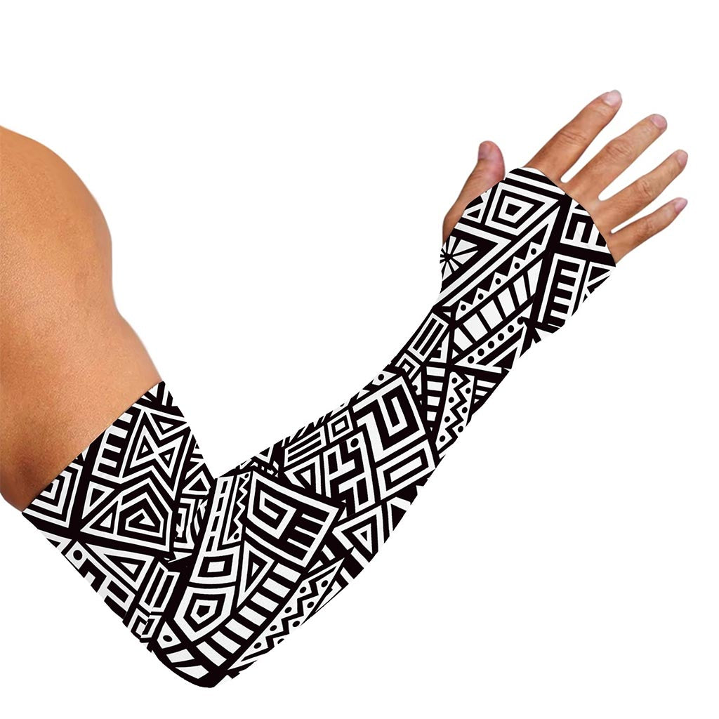 Tribal Aztec Geometric Pattern Print Sun Protection Arm Sleeves