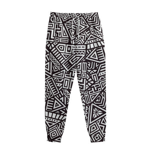 Tribal Aztec Geometric Pattern Print Sweatpants