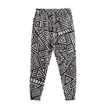 Tribal Aztec Geometric Pattern Print Sweatpants