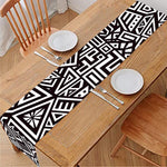 Tribal Aztec Geometric Pattern Print Table Runner
