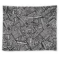 Tribal Aztec Geometric Pattern Print Tapestry