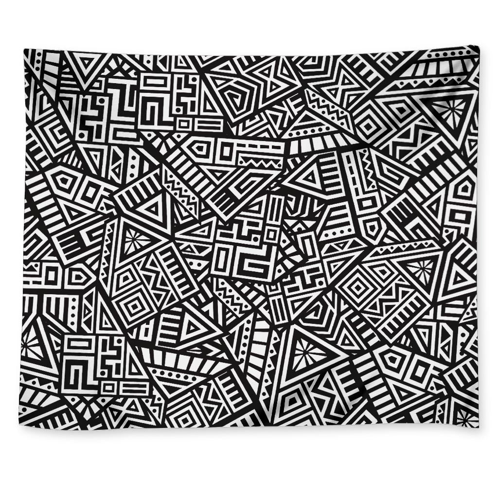 Tribal Aztec Geometric Pattern Print Tapestry