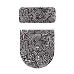 Tribal Aztec Geometric Pattern Print Toilet Lid And Tank Cover Set