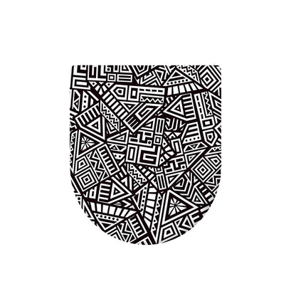 Tribal Aztec Geometric Pattern Print Toilet Lid Cover