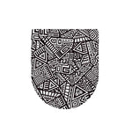 Tribal Aztec Geometric Pattern Print Toilet Lid Cover