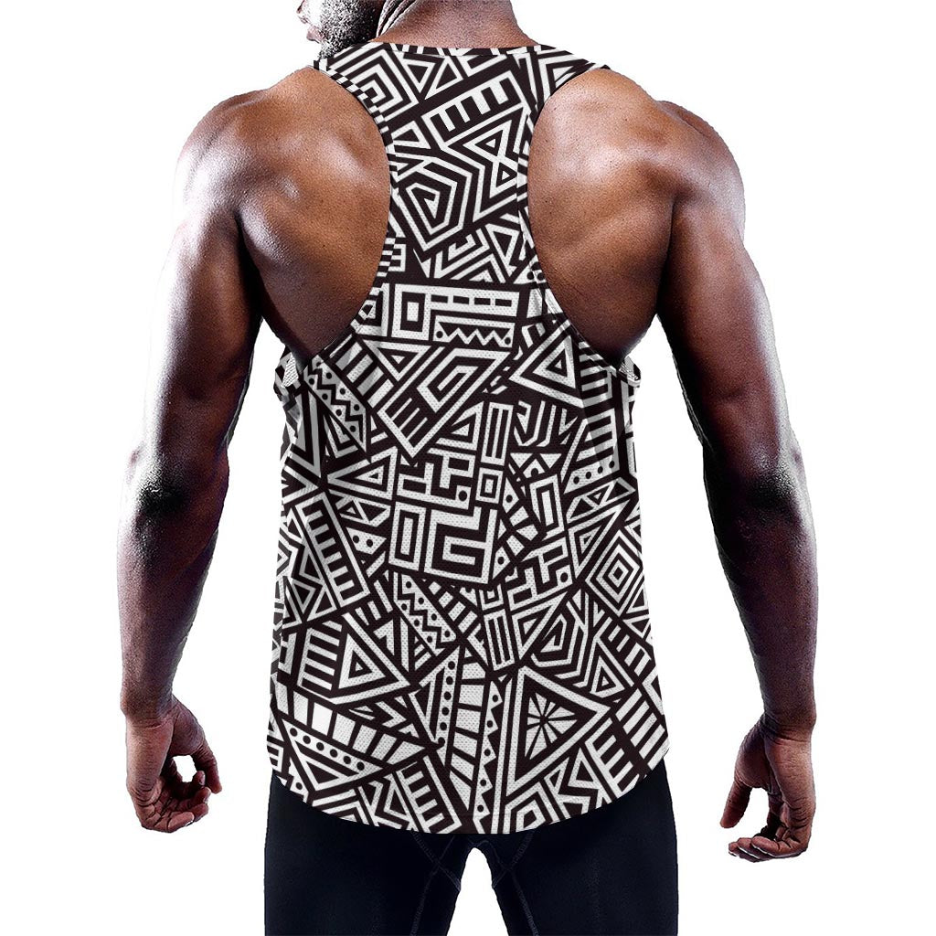 Tribal Aztec Geometric Pattern Print Training Tank Top