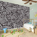 Tribal Aztec Geometric Pattern Print Wall Sticker