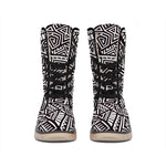 Tribal Aztec Geometric Pattern Print Winter Boots