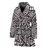 Tribal Aztec Geometric Pattern Print Women's Bathrobe