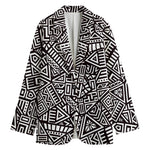 Tribal Aztec Geometric Pattern Print Women's Blazer