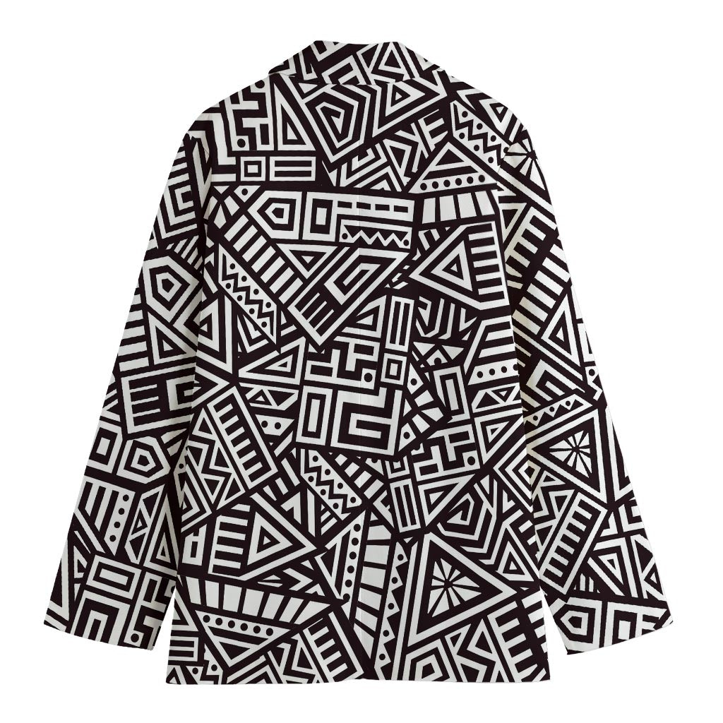 Tribal Aztec Geometric Pattern Print Women's Blazer
