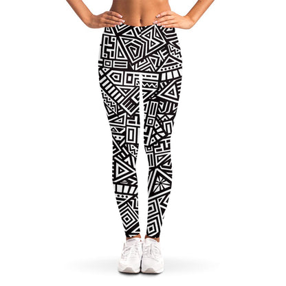 Tribal Aztec Geometric Pattern Print Women's Leggings