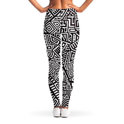 Tribal Aztec Geometric Pattern Print Women's Leggings