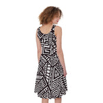 Tribal Aztec Geometric Pattern Print Women's Sleeveless Dress