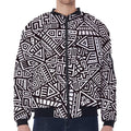 Tribal Aztec Geometric Pattern Print Zip Sleeve Bomber Jacket