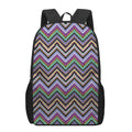 Tribal Aztec Hippie Pattern Print 17 Inch Backpack