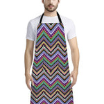 Tribal Aztec Hippie Pattern Print Bib Apron With Pocket
