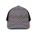 Tribal Aztec Hippie Pattern Print Black Mesh Trucker Hat
