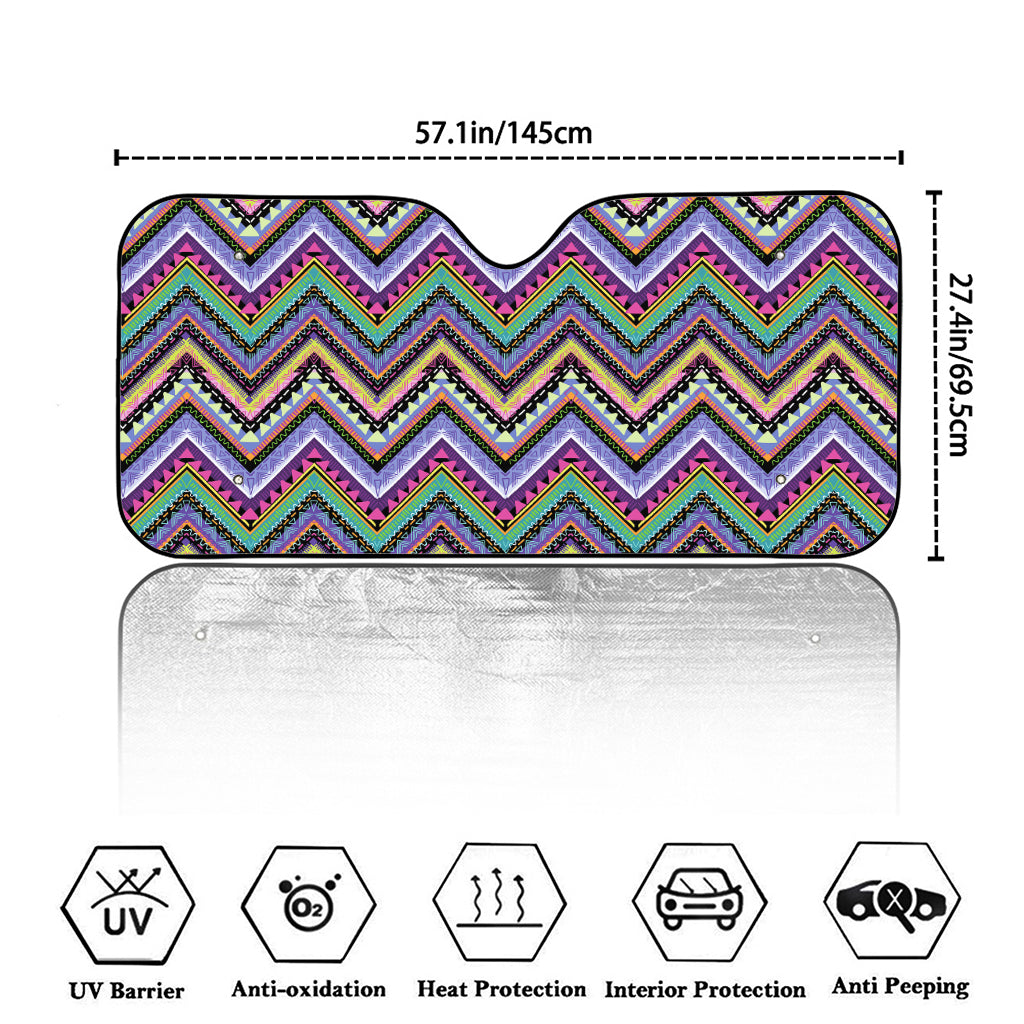 Tribal Aztec Hippie Pattern Print Car Windshield Sun Shade