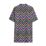 Tribal Aztec Hippie Pattern Print Cotton Hawaiian Shirt