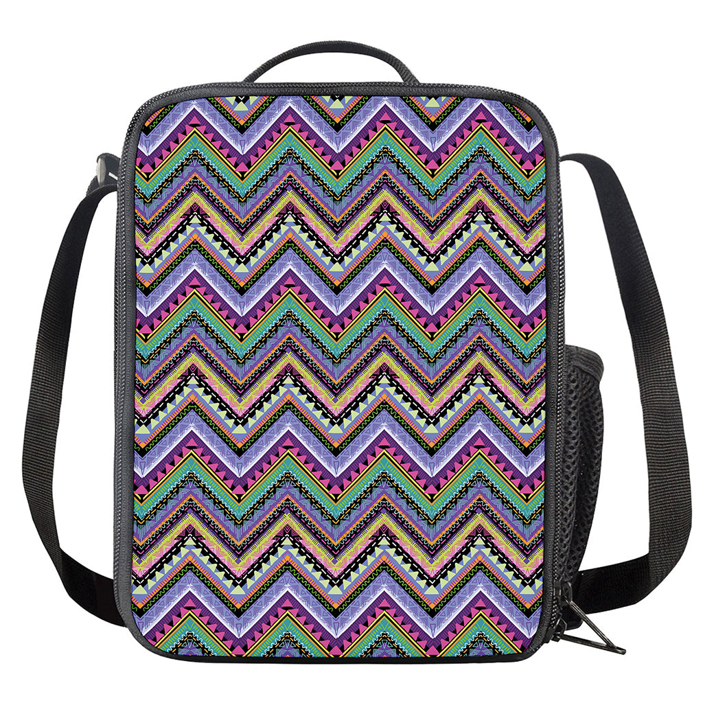 Tribal Aztec Hippie Pattern Print Crossbody Lunch Bag