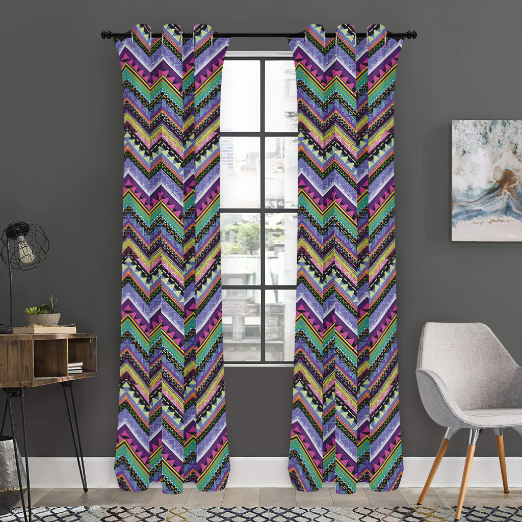 Tribal Aztec Hippie Pattern Print Curtain