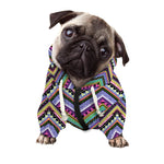 Tribal Aztec Hippie Pattern Print Dog Zip Up Hoodie