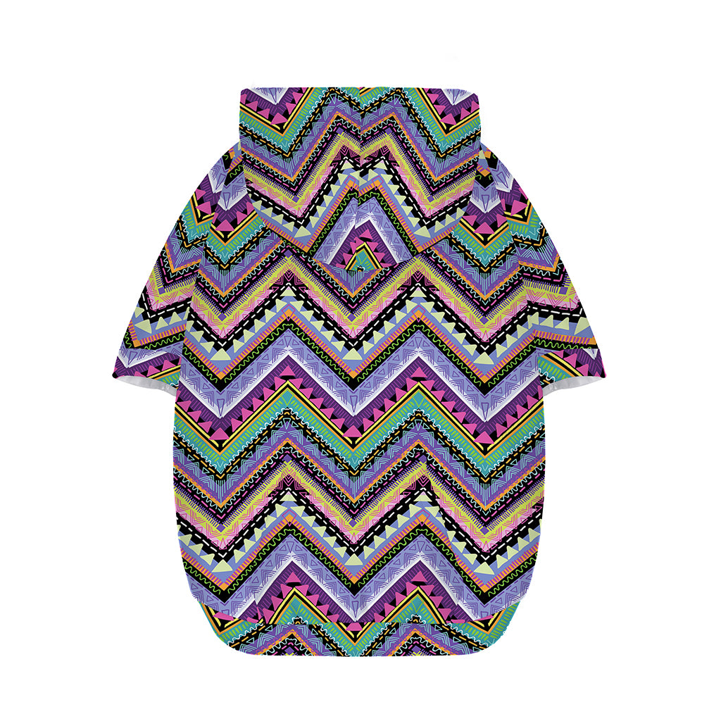 Tribal Aztec Hippie Pattern Print Dog Zip Up Hoodie