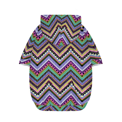 Tribal Aztec Hippie Pattern Print Dog Zip Up Hoodie