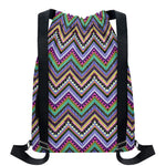 Tribal Aztec Hippie Pattern Print Drawstring Backpack