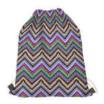 Tribal Aztec Hippie Pattern Print Drawstring Bag