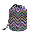 Tribal Aztec Hippie Pattern Print Drawstring Makeup Bag