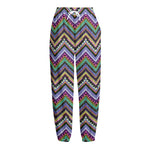 Tribal Aztec Hippie Pattern Print Fleece Lined Knit Pants