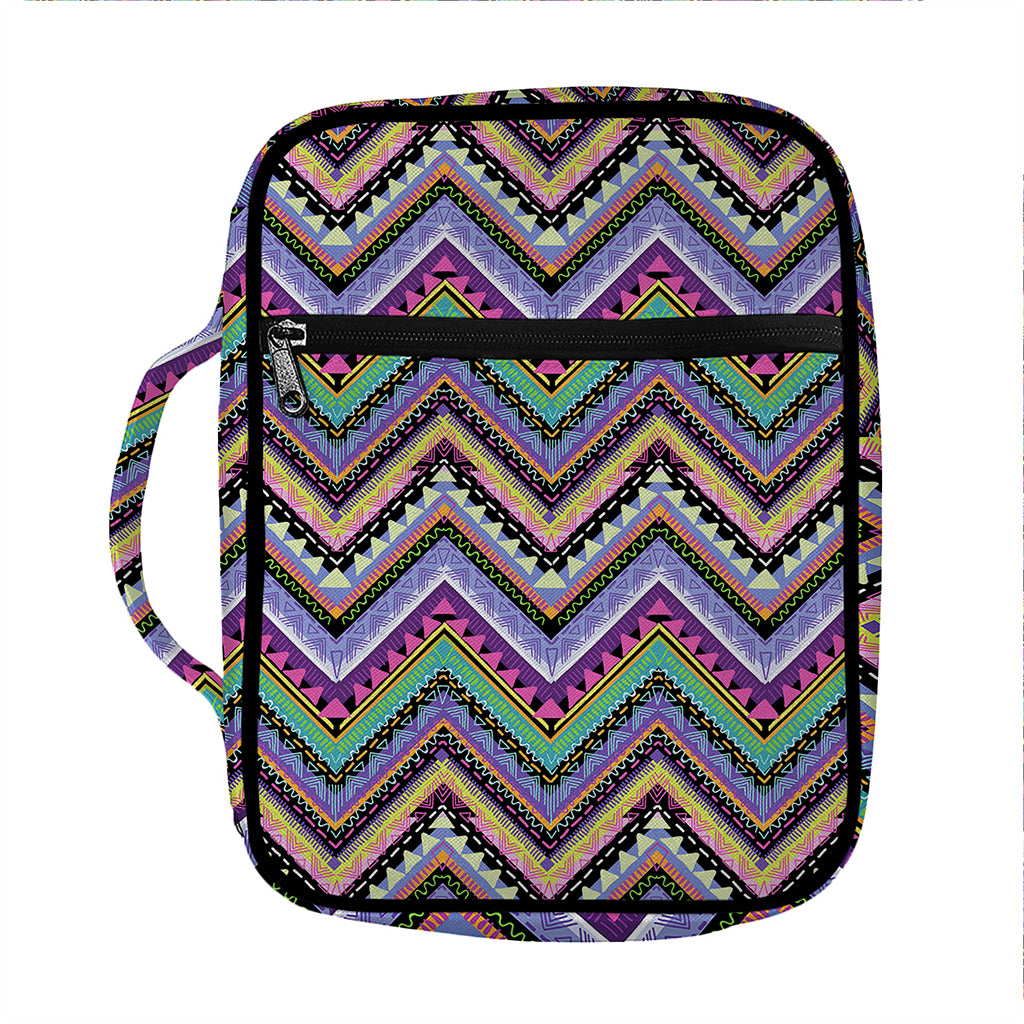 Tribal Aztec Hippie Pattern Print Front Pocket Bible Bag