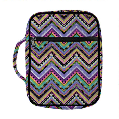 Tribal Aztec Hippie Pattern Print Front Pocket Bible Bag